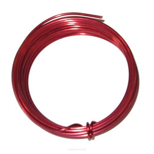 Ring aluminiowy lakierowany 2,0 mm dług. 5 m czerwony