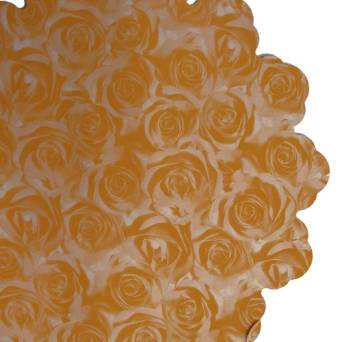 Serweta róża 2 kolory średnica 40 cm pomarańczowo-srebrna